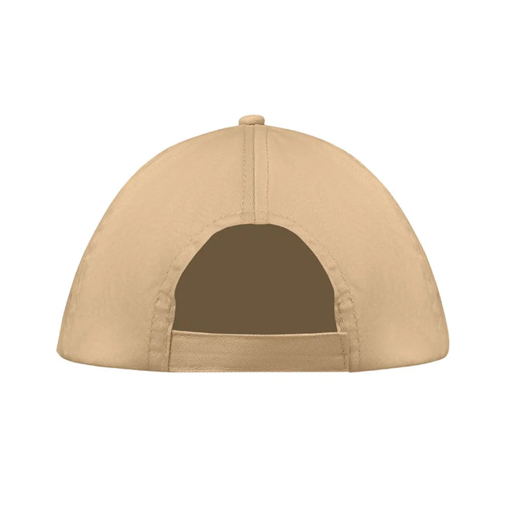 baseball cap van katoen met klittenband sluiting beige achterkant 191447