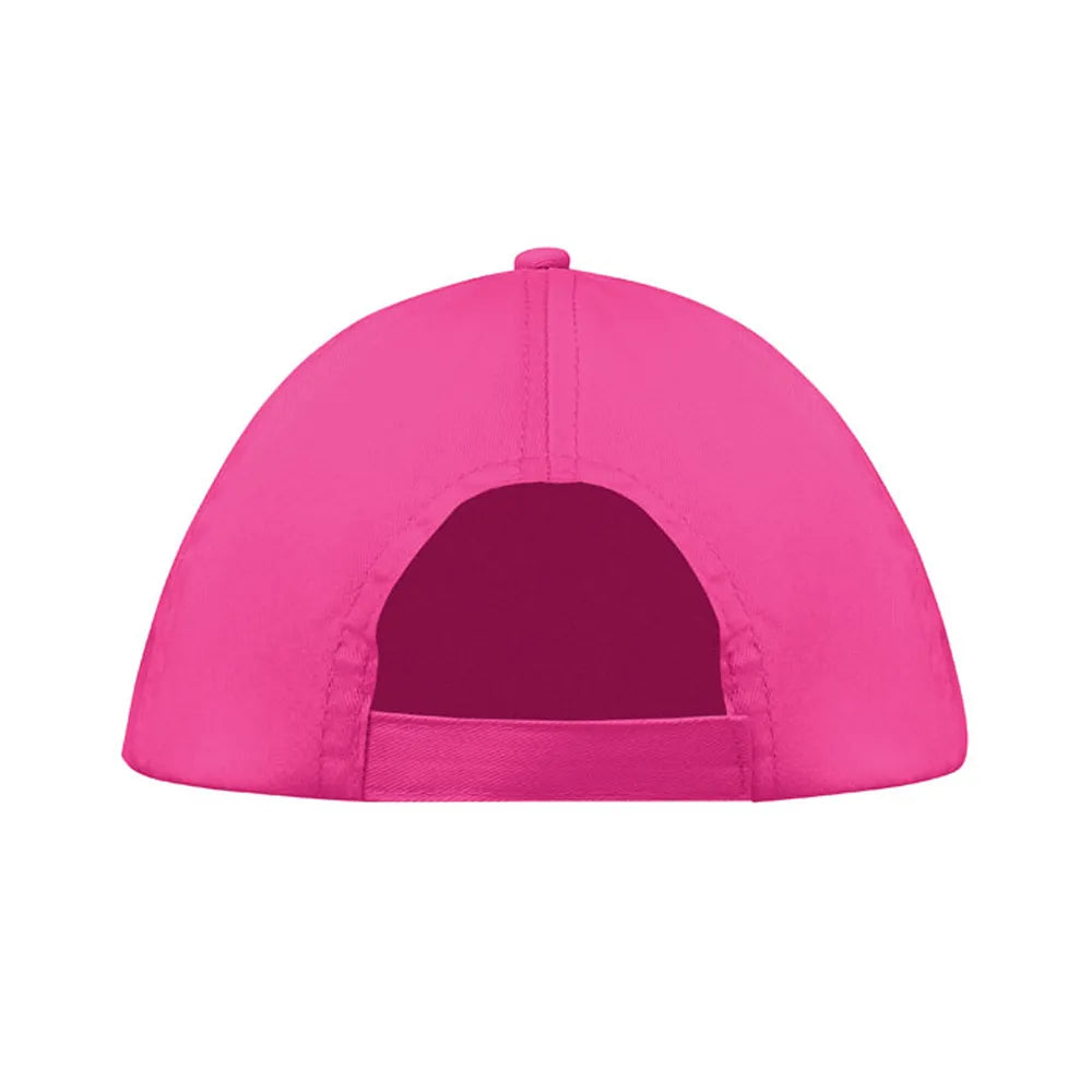baseball cap van katoen met klittenband sluiting fuchsia achterkant 191447