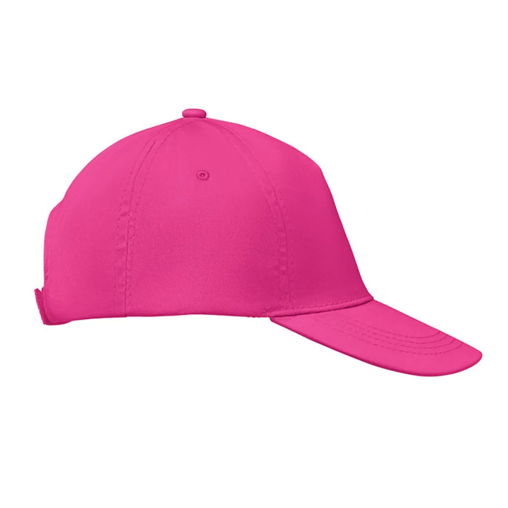 baseball cap van katoen met klittenband sluiting fuchsia rechterkant 191447