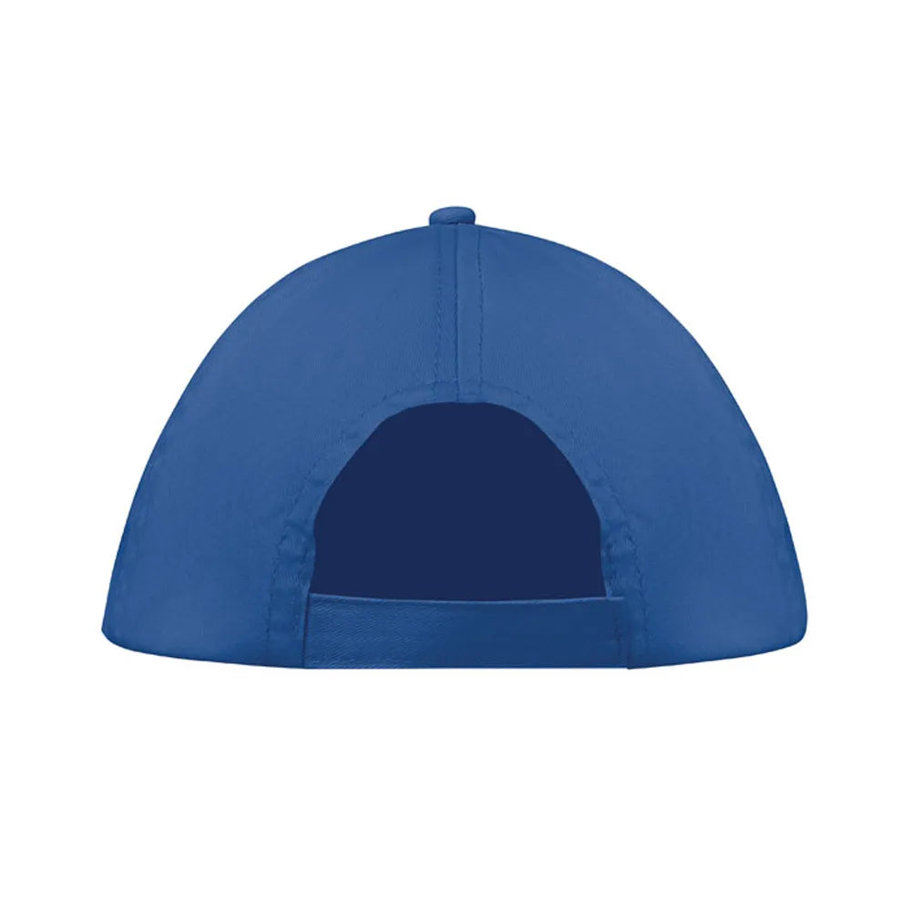 baseball cap van katoen met klittenband sluiting kobalt blauw achterkant 191447
