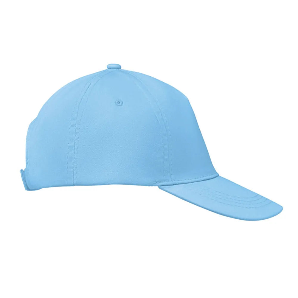 baseball cap van katoen met klittenband sluiting licht blauw rechterkant 191447