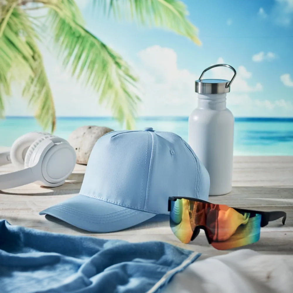 baseball cap van katoen met klittenband sluiting licht blauw sfeer foto 191447