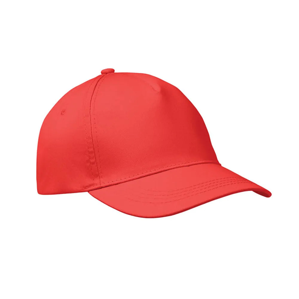 baseball cap van katoen met klittenband sluiting rood zijkant 191447