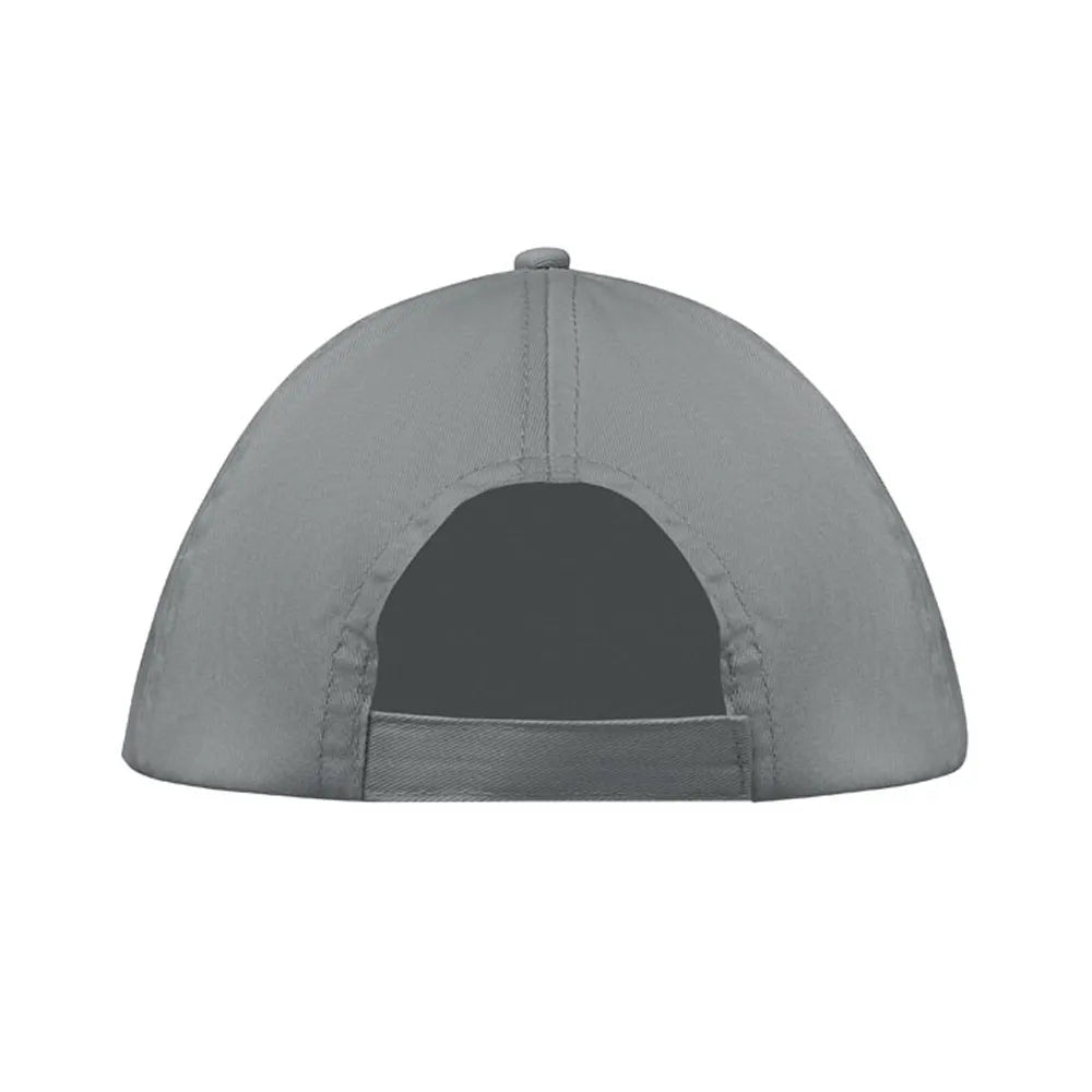 Baseballcap van katoen met klittenbandsluiting achterzijde, Grijs - 191447