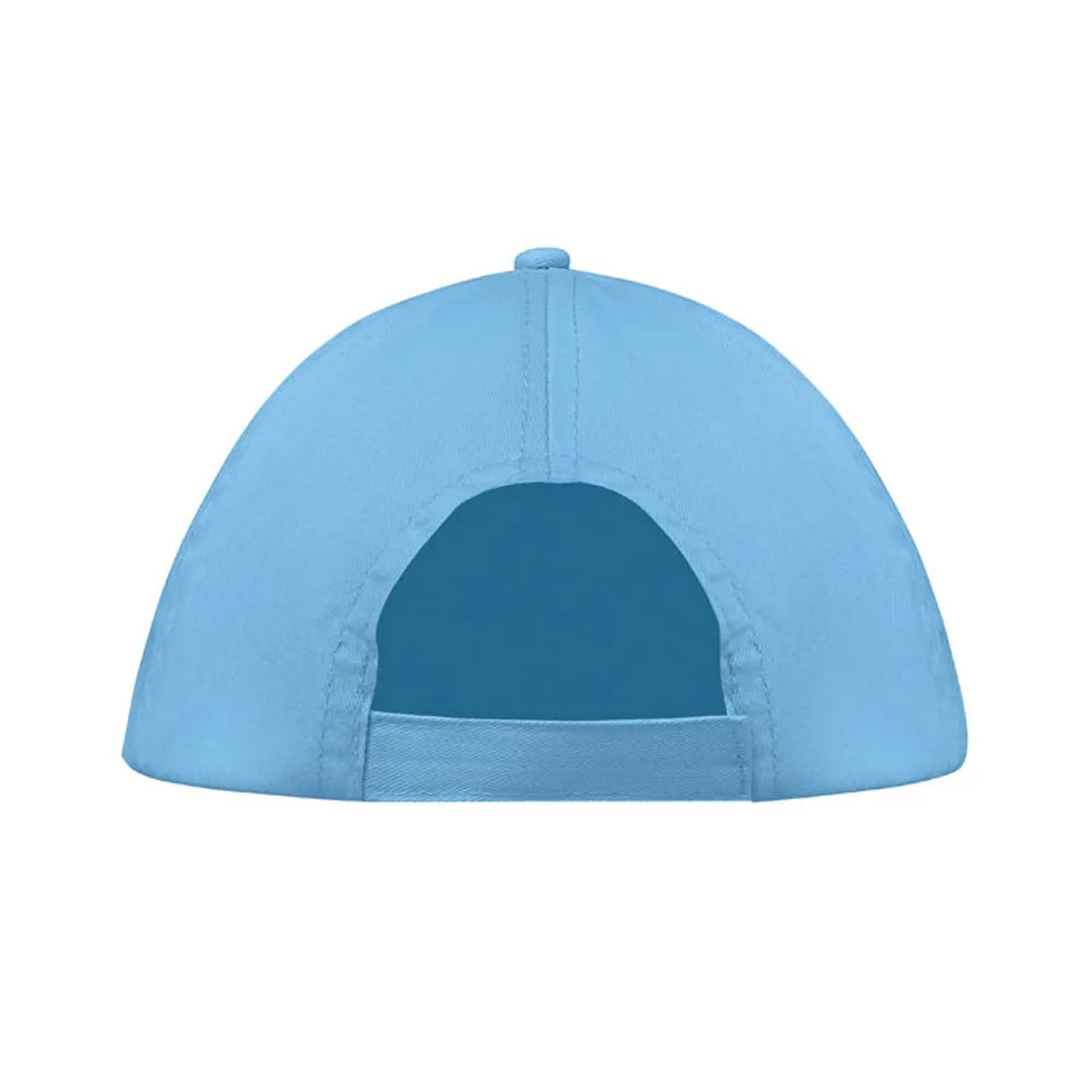 Baseballcap van katoen met klittenbandsluiting achterzijde, Lichtblauw - 191447