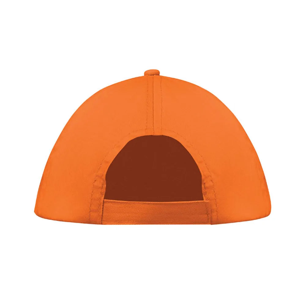 Baseballcap van katoen met klittenbandsluiting achterzijde, Oranje - 191447