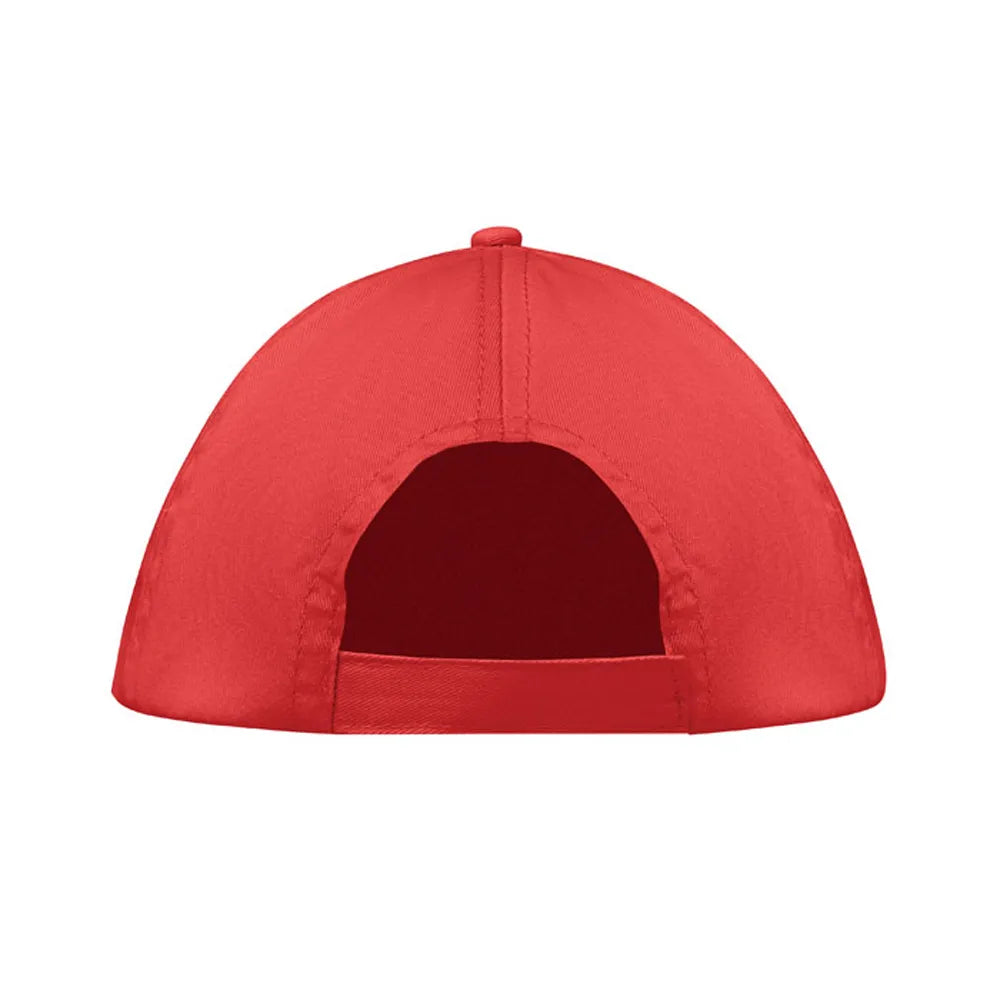 Baseballcap van katoen met klittenbandsluiting achterzijde, Rood - 191447