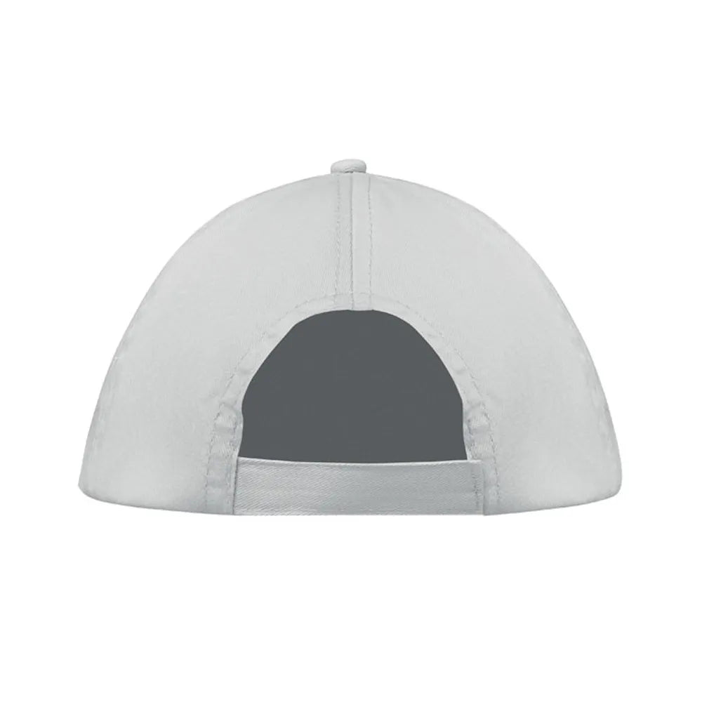 Baseballcap van katoen met klittenbandsluiting achterzijde, Wit - 191447