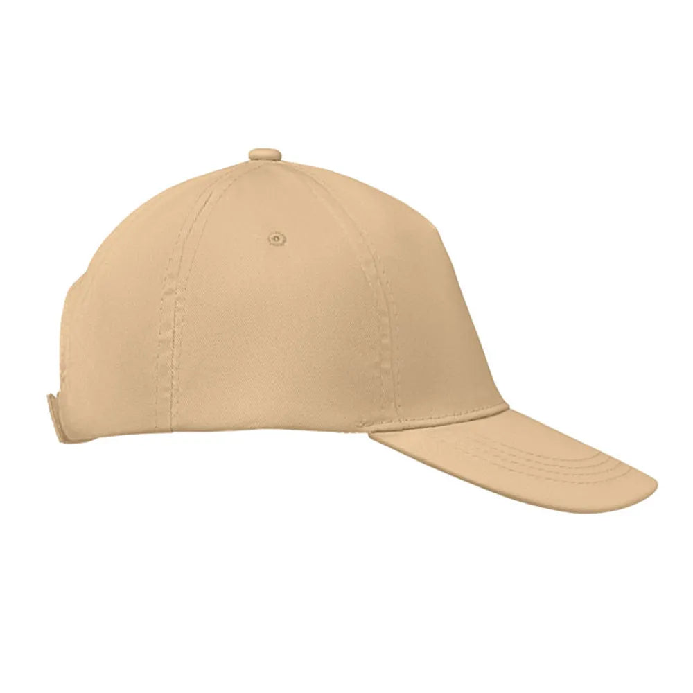 Baseballcap van katoen met klittenbandsluiting, Beige - 191447