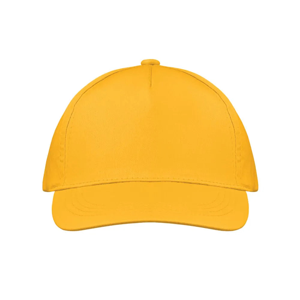 Baseballcap van katoen met klittenbandsluiting, Geel - 191447