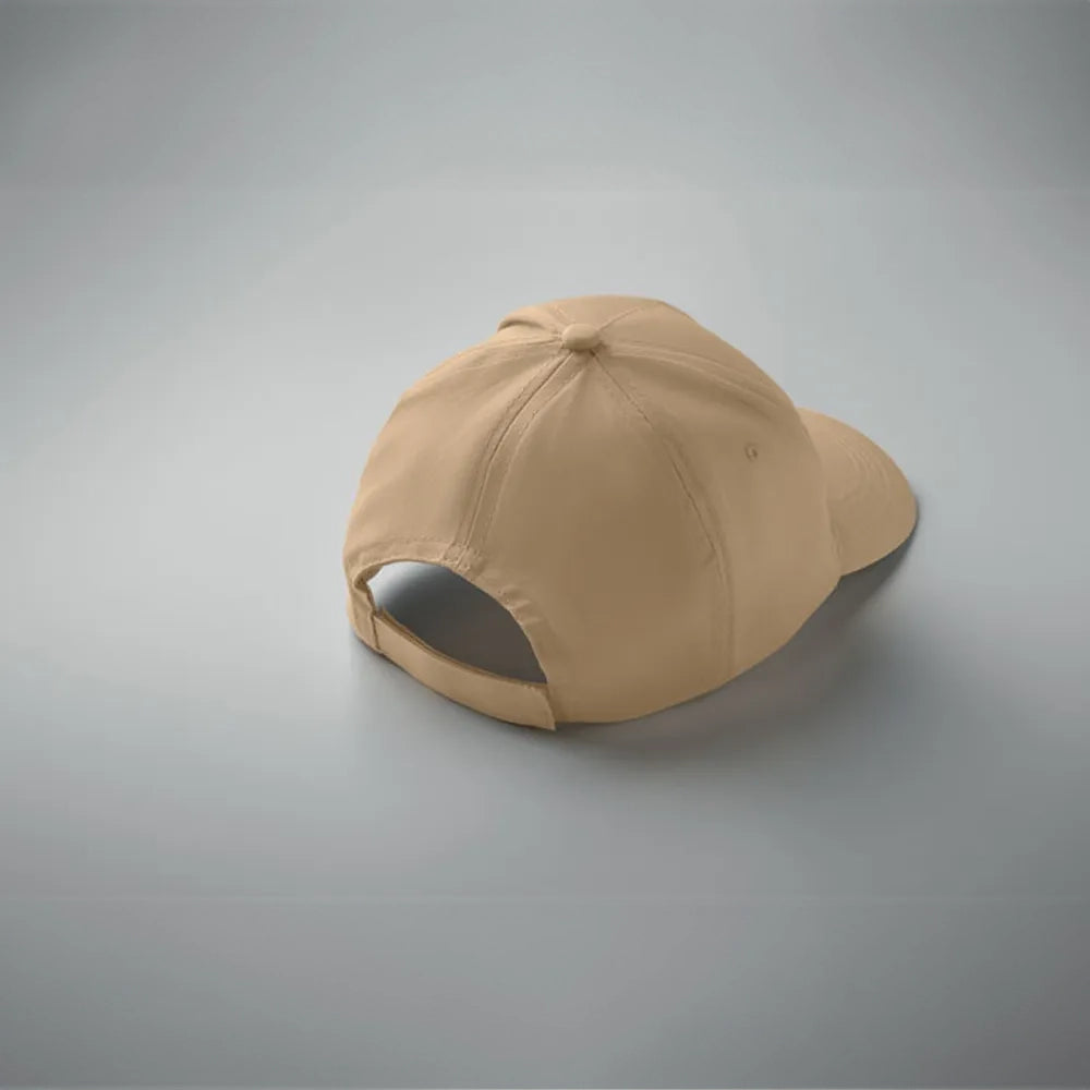 Baseballcap van katoen met klittenbandsluiting sfeerbeeld, Beige - 191447