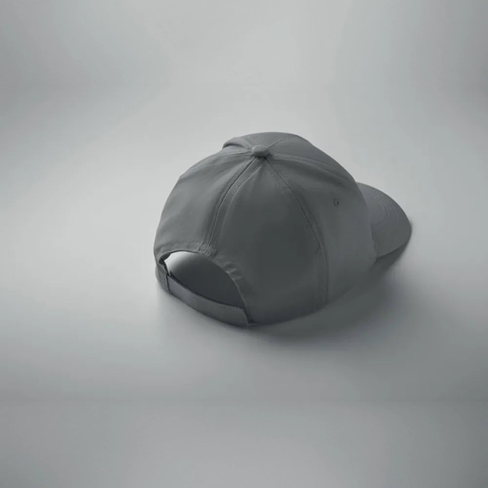 Baseballcap van katoen met klittenbandsluiting sfeerbeeld, Grijs - 191447