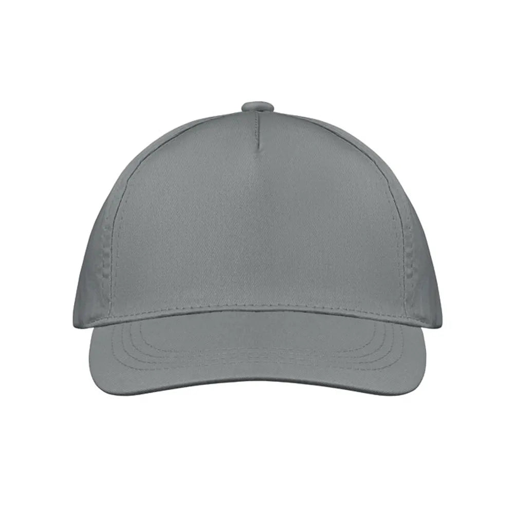 Baseballcap van katoen met klittenbandsluiting voorzijde, Grijs - 191447
