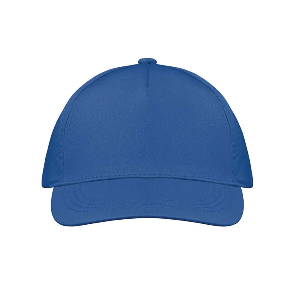Baseballcap van katoen met klittenbandsluiting voorzijde, Kobaltblauw - 191447