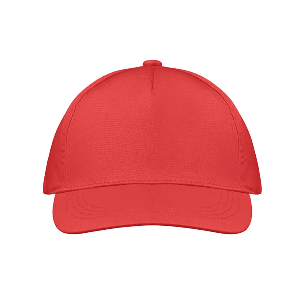 Baseballcap van katoen met klittenbandsluiting voorzijde, Rood - 191447