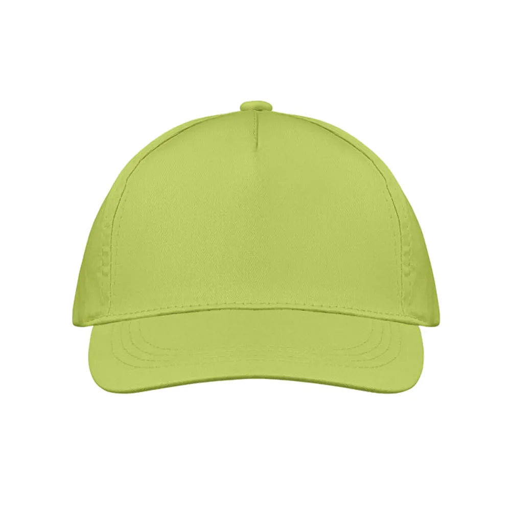 Baseballcap van katoen met klittenbandsluiting voorzijde, Signaalgroen - 191447