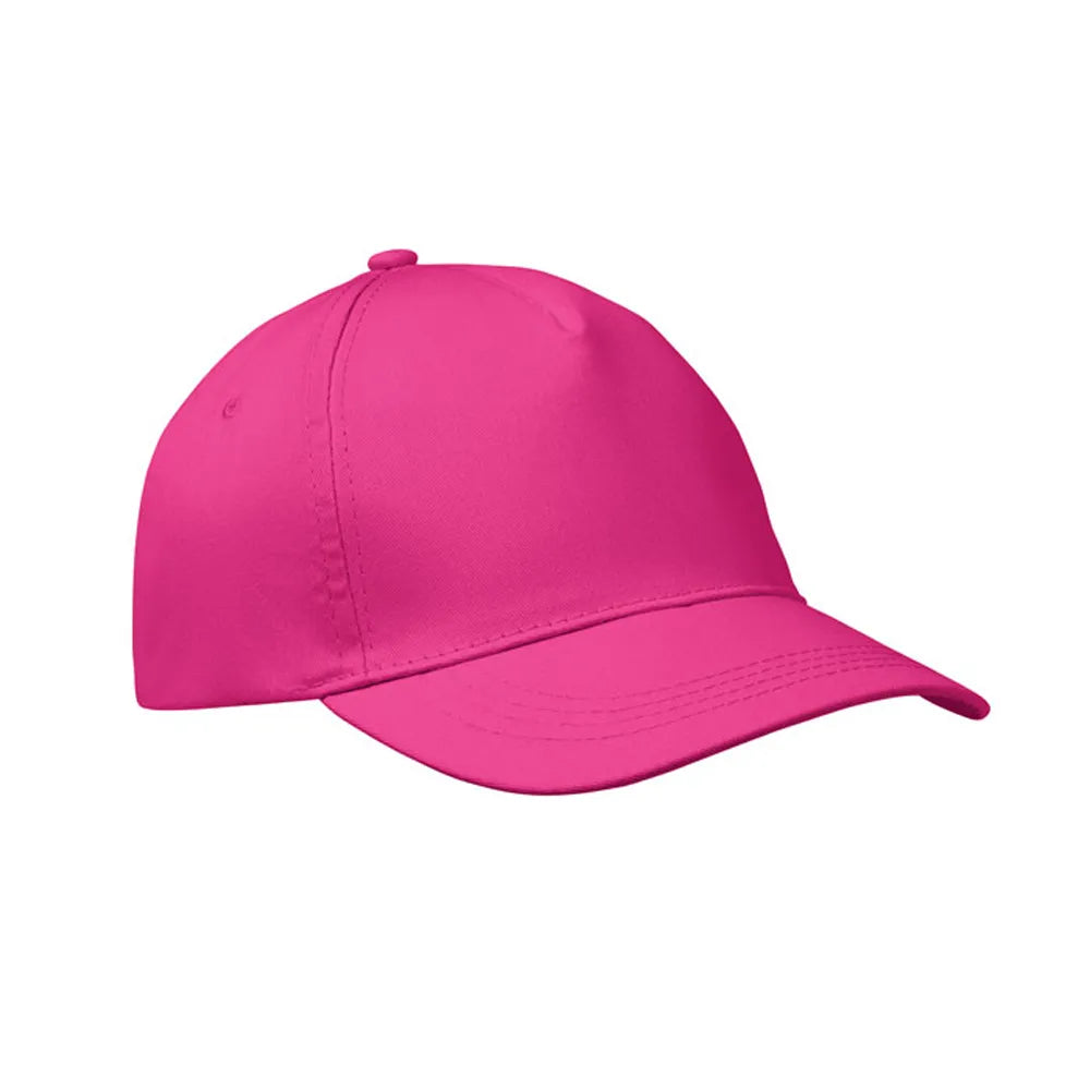 Baseballcap van katoen met klittenbandsluiting zijkant, Fuchsia - 191447