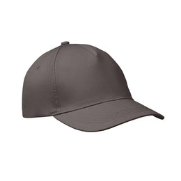 Baseballcap van katoen met klittenbandsluiting zijkant, Steengrijs - 191447