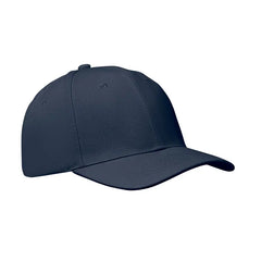 Geborstelde Katoenen Cap met 6 Panelen - Navy