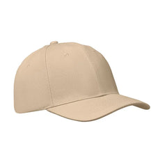 Geborstelde Katoenen Cap met 6 Panelen - Beige