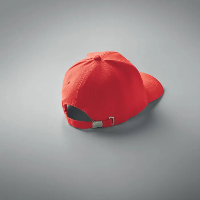 geborstelde katoenen cap met 6 panelen rood wit sfeer foto 191464