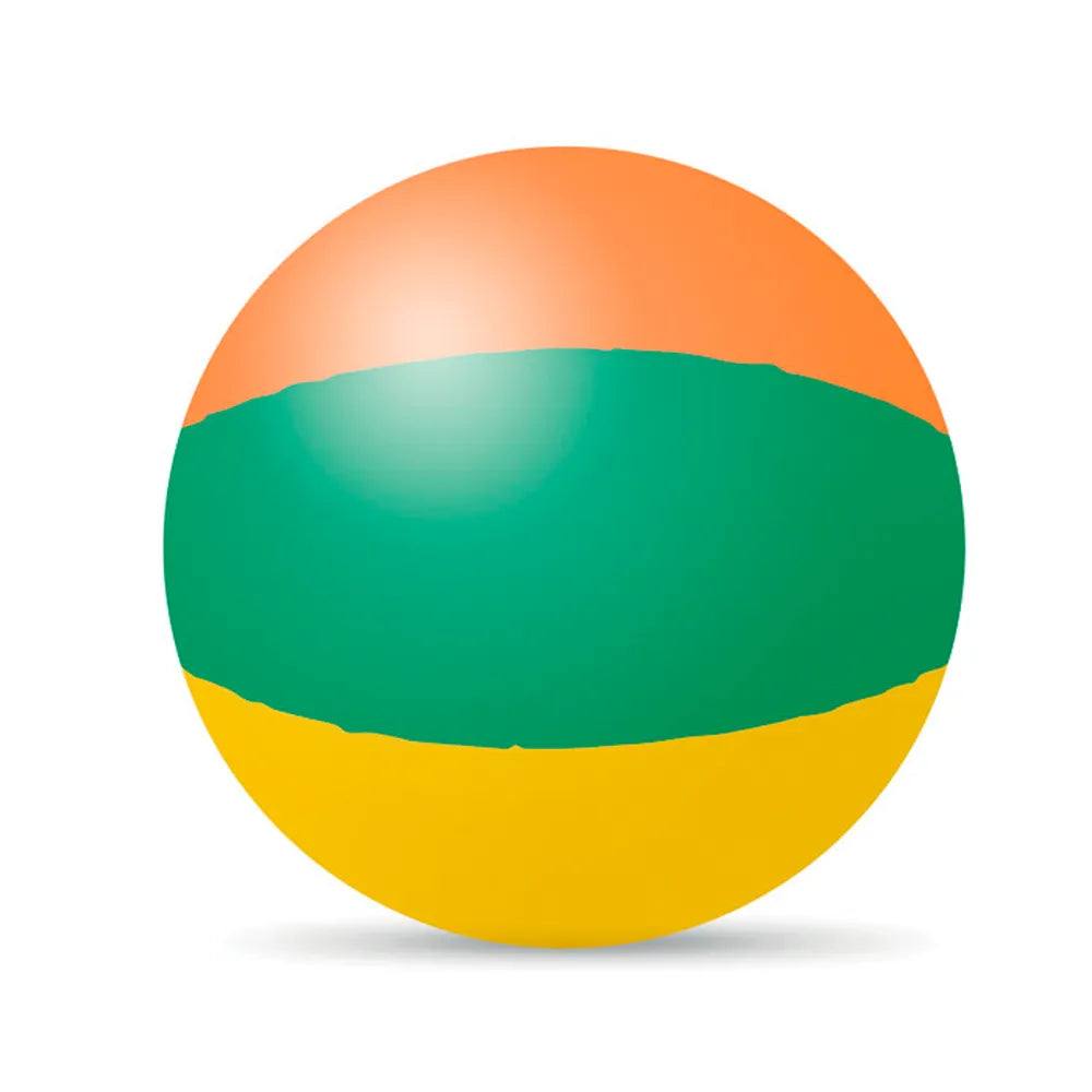 opblaasbare strandbal met gekleurde strepen groen segment  191627