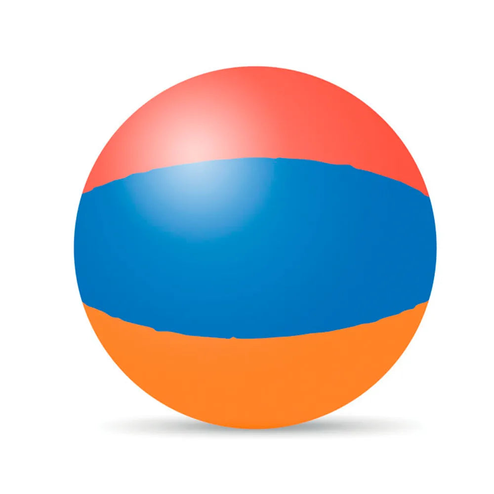 opblaasbare strandbal met gekleurde strepen blauw segment 191627