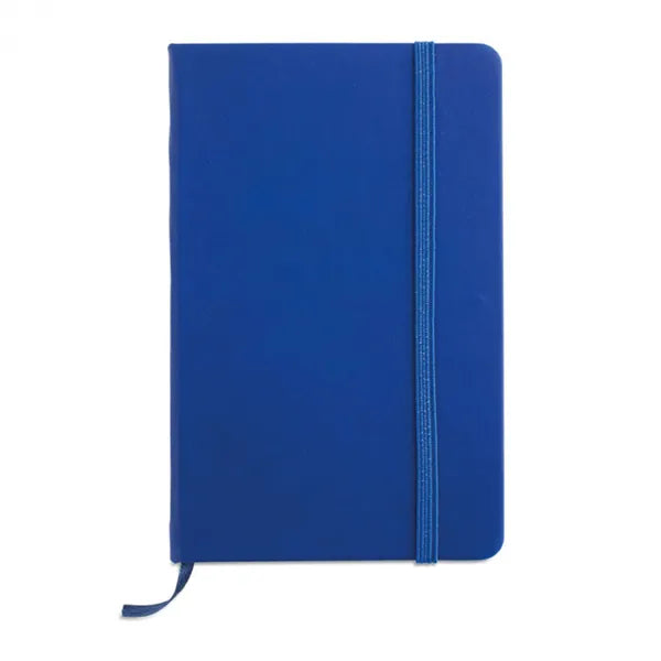 Notelux A6 notitieboekje met PU cover en elastieken sluiting, Blauw - 191800