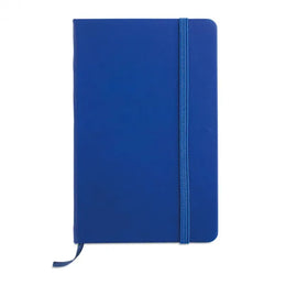 Notelux A6 notitieboekje met PU cover en elastieken sluiting, Blauw - 191800
