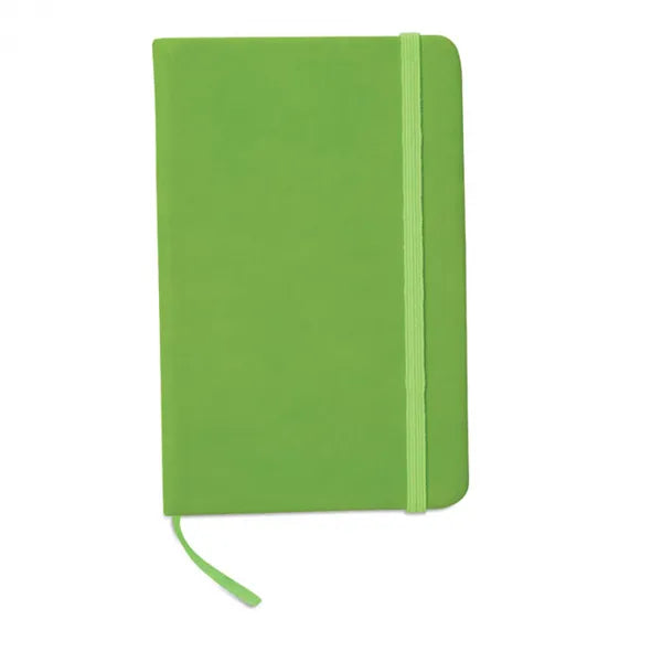Notelux A6 notitieboekje met PU cover en elastieken sluiting, Groen - 191800