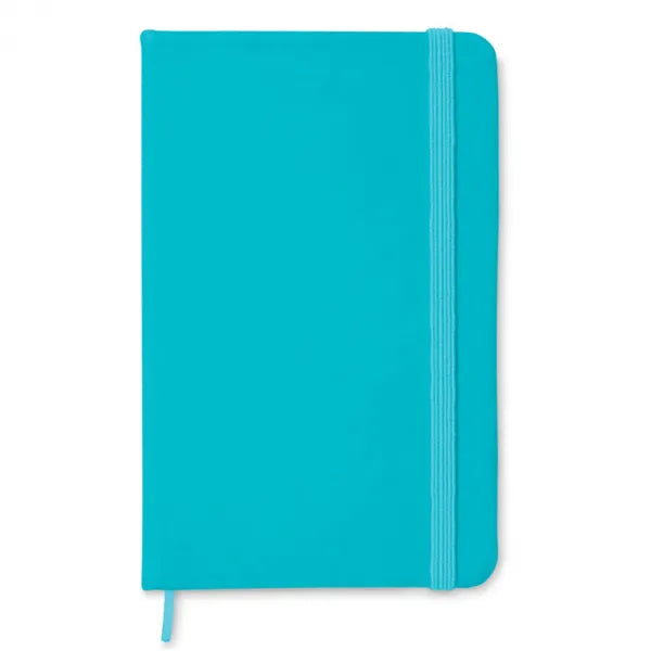 Notelux A6 notitieboekje met PU cover en elastieken sluiting, Turquoise - 191800