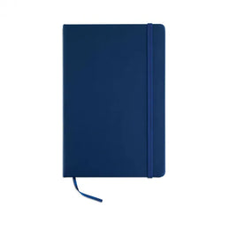 A5 notitieboek met harde PU kaft gerecycled papier, 192 pagina's, Blauw - 191804