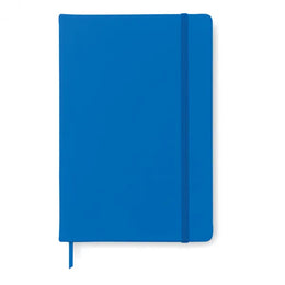 A5 notitieboek met harde PU kaft gerecycled papier, 192 pagina's, Kobaltblauw - 191804