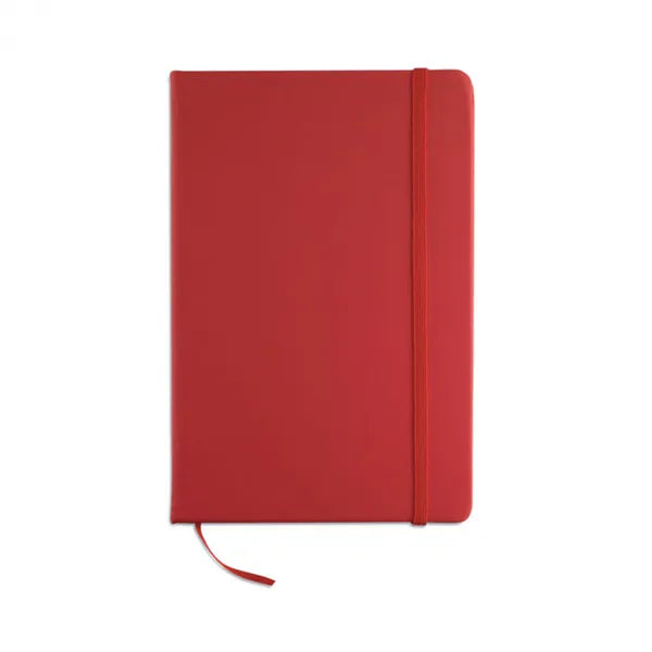A5 notitieboek met harde PU kaft gerecycled papier, 192 pagina's, Rood - 191804