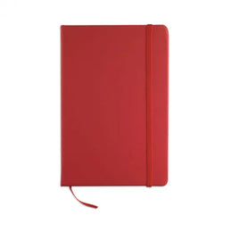 A5 notitieboek met harde PU kaft gerecycled papier, 192 pagina's, Rood - 191804