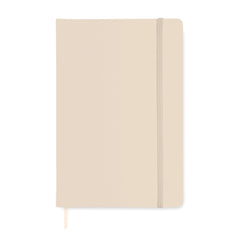 A5 Notitieboek met Harde PU Kaft – Gerecycled Papier, 192 Pagina's - Creme
