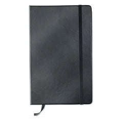 A5 Notitieboek met Harde PU Kaft – Gerecycled Papier, 192 Pagina's - Zwart