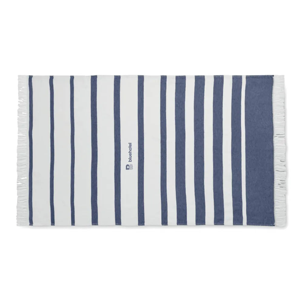 Hammam- of strandlaken van gerecyclede stoffen, Blauw - 192058