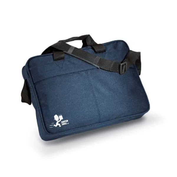 documententas polyester schouderband blauw met logo 192074