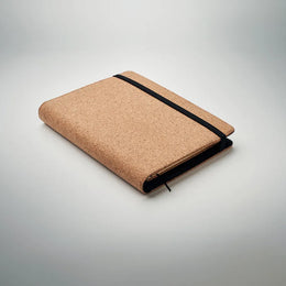 Origin A5 portfolio van kurk met gerecycled notitieboek, Bruin - 192097