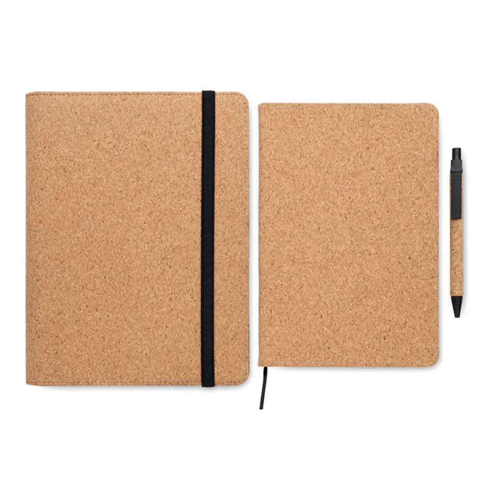 origin a5 portfolio van kurk met gerecycled notitieboek detail 192097