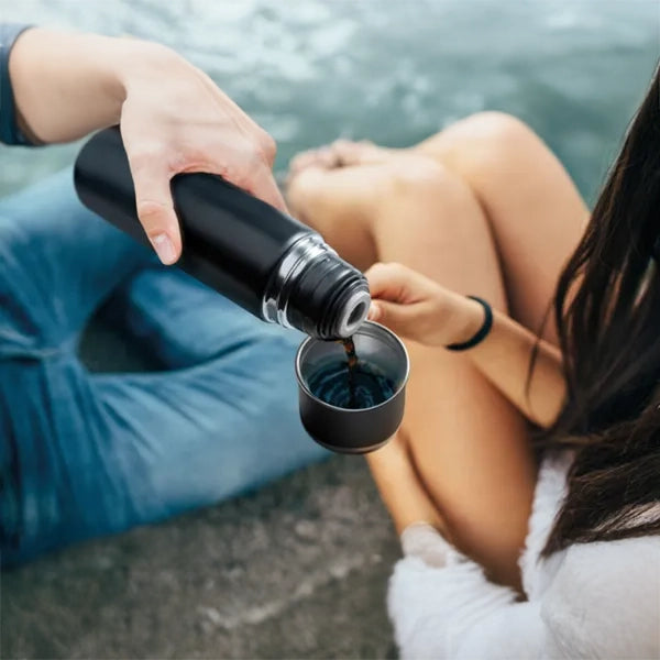 thermosfles met 2 extra bekers zwart sfeer foto 192116