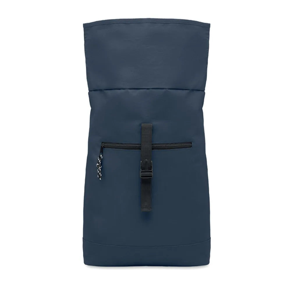 15 inch rolltop laptoprugzak detail, Blauw - 192170
