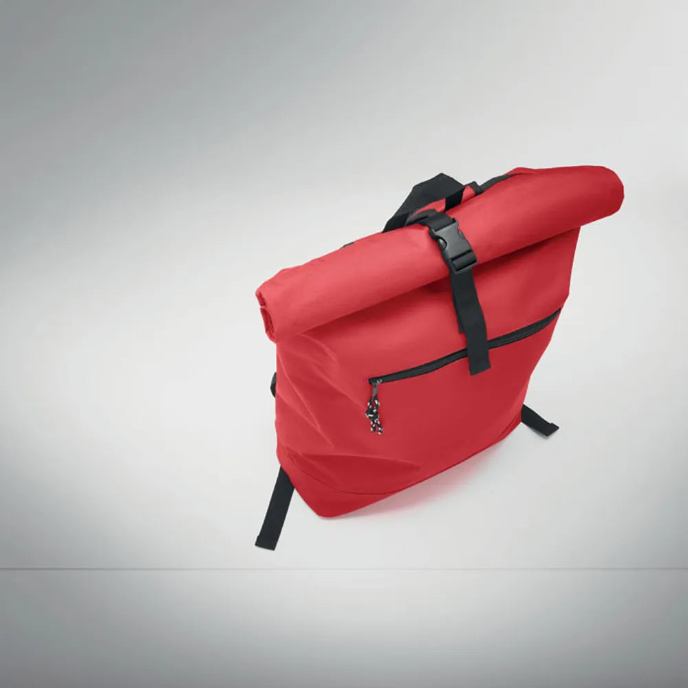 15 inch rolltop laptoprugzak detail, Rood - 192170