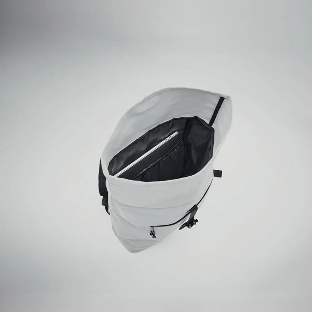 15 inch rolltop laptoprugzak geopend, Wit - 192170