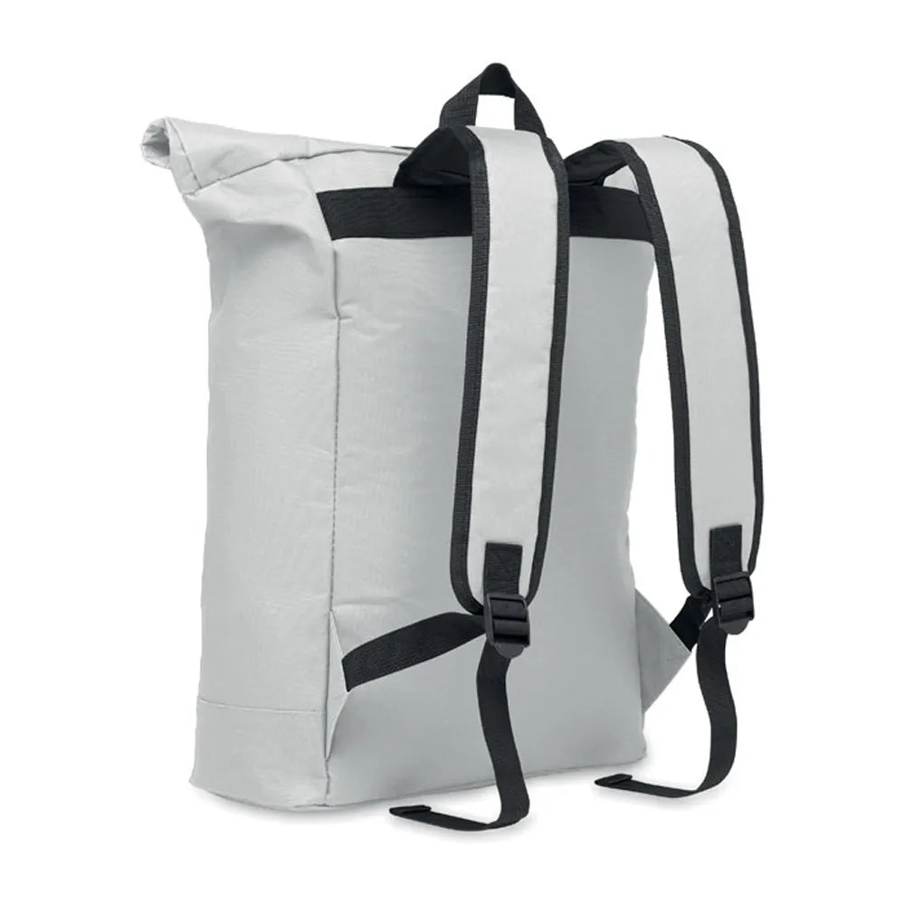 15 inch rolltop laptoprugzak schuin van achteren, Wit - 192170