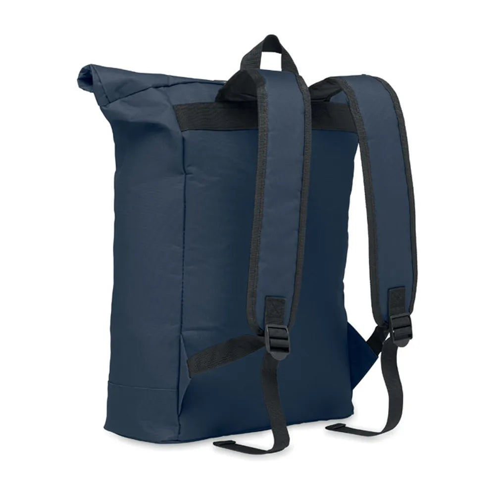 15 inch rolltop laptoprugzak zijaanzicht, Blauw - 192170