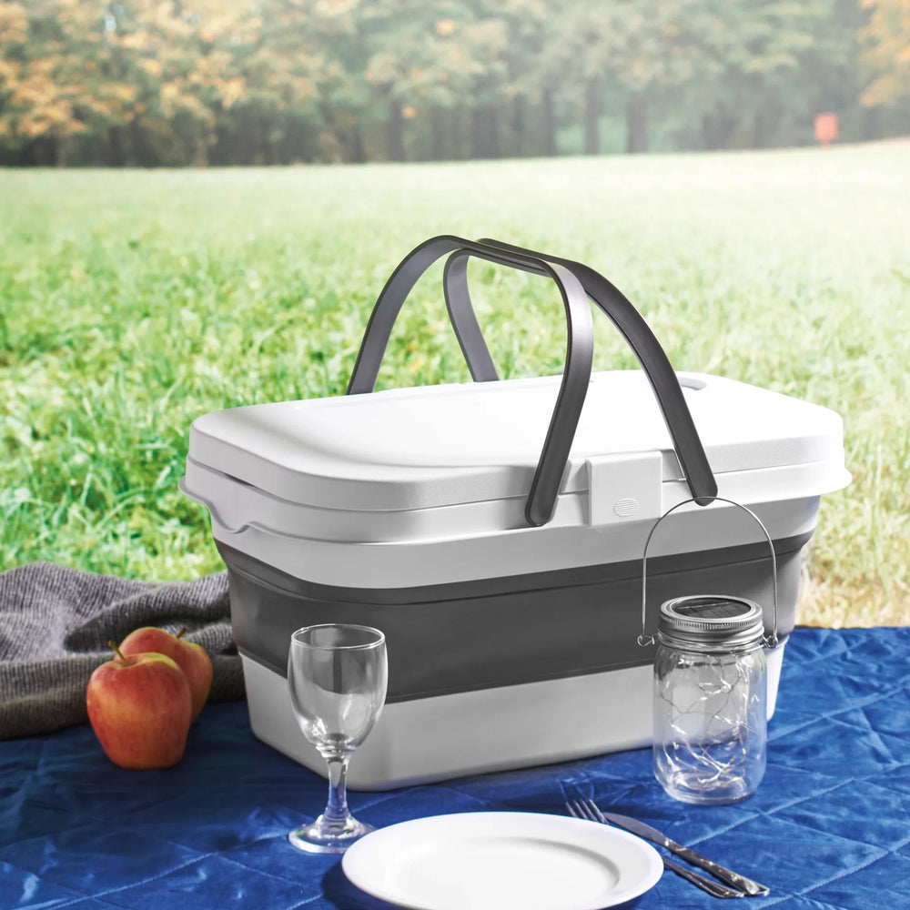 Opvouwbare picknickmand 16 liter bedrukken