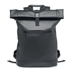 15 Inch Rolltop Laptoprugzak van Zacht PU - Zwart