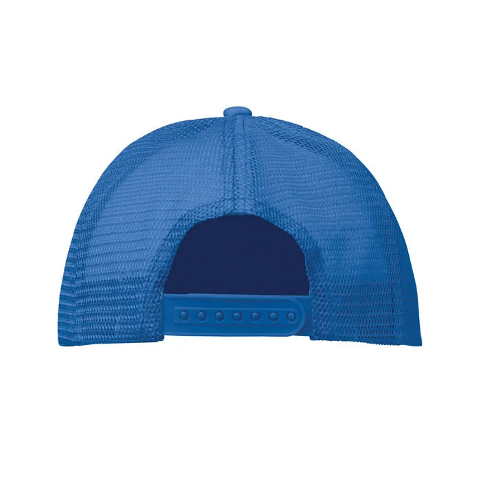Truckerpet met mesh achterzijde, Blauw en wit - 192269